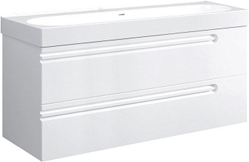 Belux Тумба под умывальник Стокгольм НП 120-02 (1, белый глянцевый)