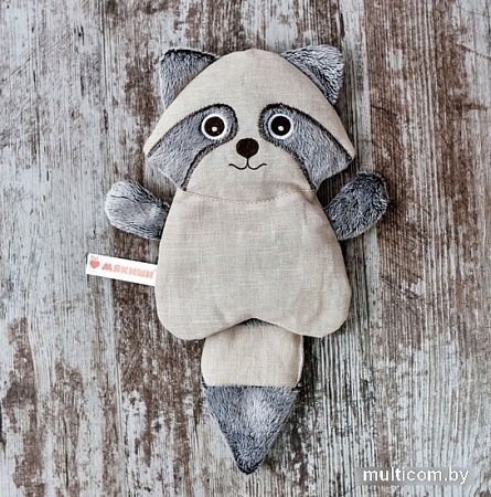 Мягкая игрушка Мякиши Разогрелка Енот с вишневыми косточками