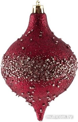 Елочная игрушка Волшебная страна Узоры 007655 (2 шт, красный)