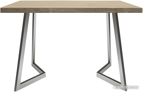 Кухонный стол Buro7 Уиллис 110 (классика, дуб беленый/серебро)