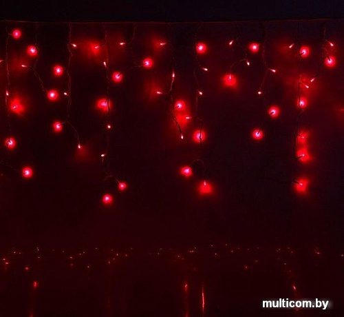 Бахрома Luazon Led-160 (3x0.6 м, красный) [1080176]