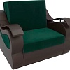 Кресло-кровать Mebelico Меркурий 105484 60 см (зеленый/коричневый)