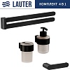 Набор аксессуаров для ванной Lauter 21TS3019 + 21TS3021 + 21TS3013 + 21TS3004 (Matt Black, 4 предмета)