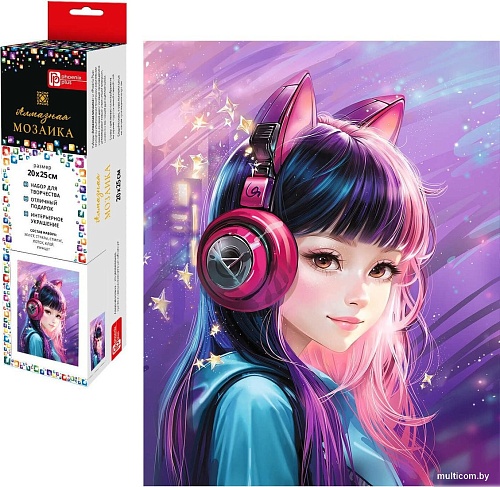 Алмазная мозаика Феникс+ Девочка в наушниках 70790