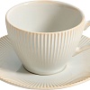 Чашка с блюдцем AksHome Aurora 200мл (фарфор/айвори)