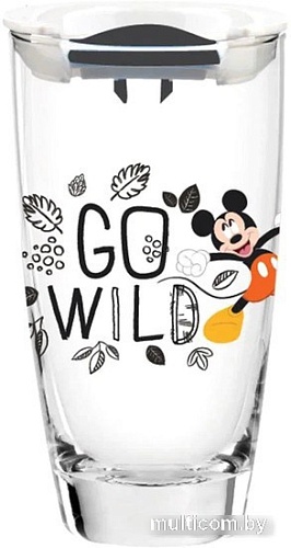 Стакан для воды и напитков Lucaris Disney Jungle 3B1201601G0011 (черная крышка)