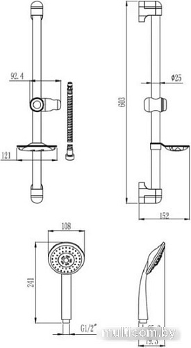 Душевой гарнитур Voda VSS603