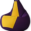 Кресло-мешок Mio Tesoro Груша Kombo XXL GF-130x85-FZH (фиолетовый/желтый)