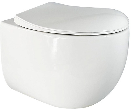 Унитаз подвесной Roxen Egg в комплекте с инсталляцией StounFix Dual Fresh 6 в 1 968442 (кнопка: сатин)