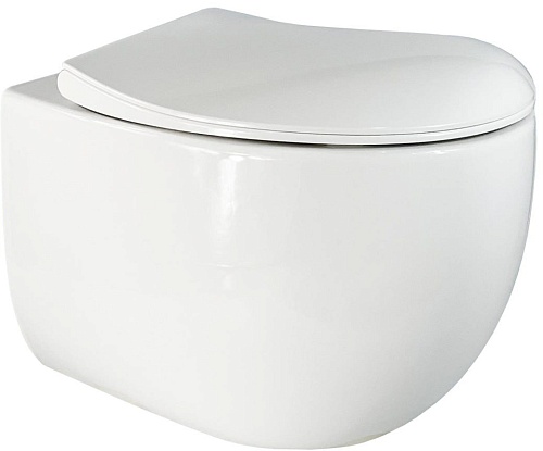 Унитаз подвесной Roxen Egg в комплекте с инсталляцией StounFix Dual Fresh 6 в 1 968442 (кнопка: сатин)