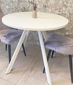 Кухонный стол Millwood Олесунн D900 (белый/металл белый)