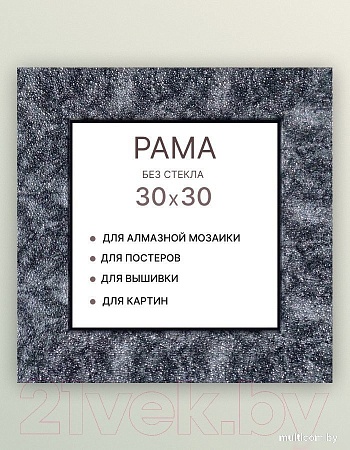 Фоторамка Декарт 30x30 8Л3492 (серый/серебристый)