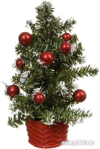 Елочка настольная Snowmen украшенная 25 см с инеем Е96740