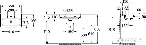 Умывальник Roca Dama 55x46 (327786000)