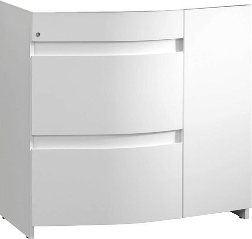 Belux Тумба под умывальник Токио Н 80-02 (1, белый глянцевый)