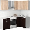 Готовая кухня S-Company Клео лайт 1.2x1.6 правая (венге/дуб сонома)