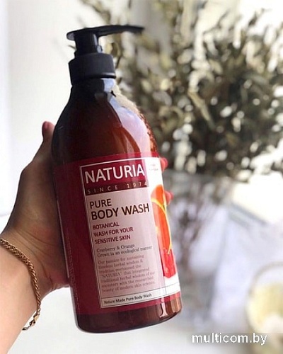 Косметика по уходу за телом Evas Гель для душа Naturia Pure Body Wash Cranberry & Orange 750 мл