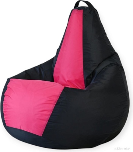 Кресло-мешок Mio Tesoro Груша Kombo XXL GF-130x85-CHF (черный/фуксия)