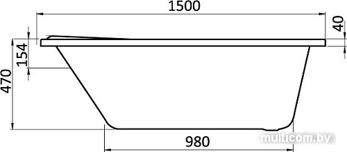 Ванна Santek Ибица 150x100 R [1WH112035]