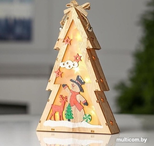 Елочка настольная Luazon Елочка со снеговиком 6117318