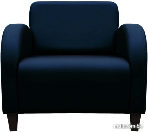Интерьерное кресло Brioli Карл (экокожа, L18 синий/темные ножки)