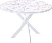 Кухонный стол Kenner R1100s (белый/керамика мрамор белый глянец)