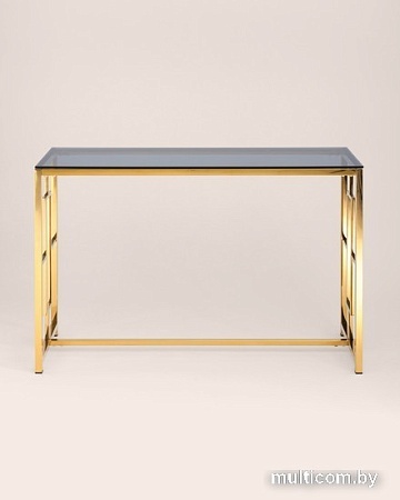 Консольный стол Stool Group Бруклин 115x30 ECST-013-TG-SK (стекло Smoke/сталь золото)