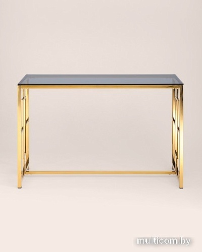 Консольный стол Stool Group Бруклин 115x30 ECST-013-TG-SK (стекло Smoke/сталь золото)