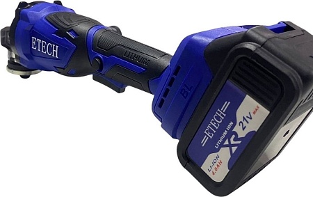 Угловая шлифмашина ETECH AG-21/125BL (с 2-мя АКБ)