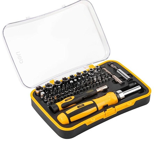 Набор отвертка с битами и головками Deli DL3565 (65 предметов)