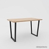 Кухонный стол Hype Mebel Трапеция 110x70 (черный/дуб галифакс натуральный)