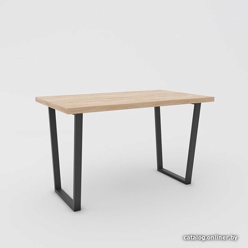 Кухонный стол Hype Mebel Трапеция 110x70 (черный/дуб галифакс натуральный)