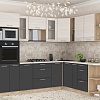 Готовая кухня Интерлиния Мила 1.88x2.6 правая (вудлайн кремовый/антрацит/малага)
