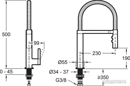 Смеситель Jacob Delafon Spirale E23310-CP