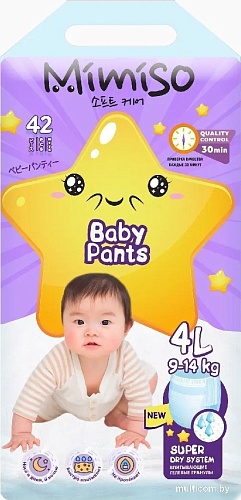 Трусики-подгузники Mimiso 4 L 9-14 кг (42 шт)