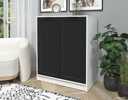 Тумба Интерлиния Концепт Тренд КТ-Т84 (белый платинум/черный)