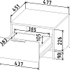 Комоды, тумбы Интерлиния Концепт КТ-ТК1-35 (серебро/белый платинум)