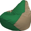 Кресло-мешок Flagman Груша Макси Г2.1-237 (зелёный/тёмно-бежевый)