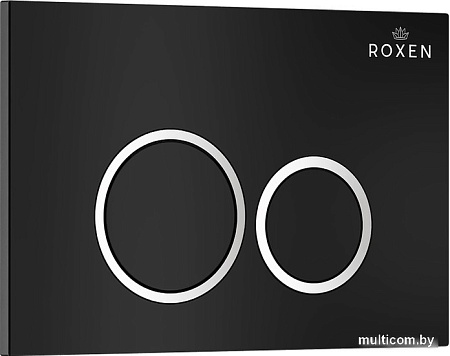 Унитаз подвесной Roxen Porto One Rimless 6 в 1 StounFix Slim 507197 (кнопка: черный матовый)