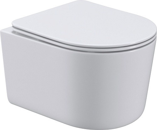 Унитаз подвесной Roxen Simple compact в комплекте с инсталляцией StounFix Dual Fresh 6 в 1 968026 (кнопка: золото глянцевое )