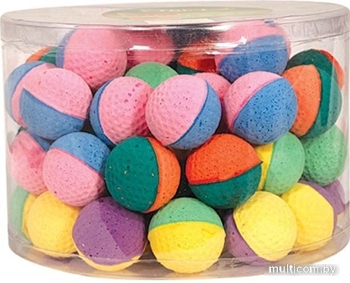 Игрушка для кошек Triol Мяч для гольфа разноцветный 40 мм (25 шт)