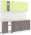 Готовая кухня Кортекс-мебель Корнелия Лира-лайт 2.2м (салатовый/оникс/королевский опал)