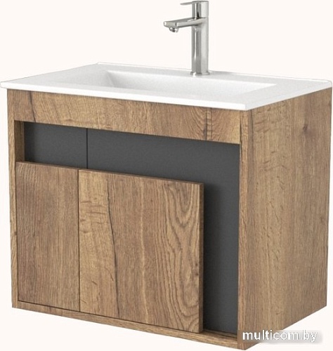 Дабер Тумба под умывальник 016 WeltWasser Deilbach 7517-60 Т16.6W.0.22 (дуб галифакс/серый)