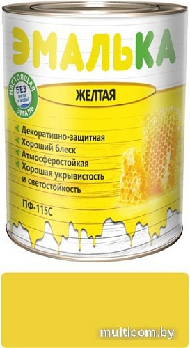 Краска Эмалька ПФ-115 С 2 л (желтый)