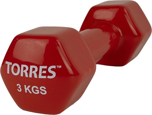 Гантель Torres PL522205 3 кг (красный)