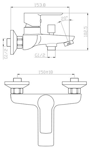 Однорычажный смеситель Argo Olimp black 3505P