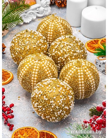 Елочная игрушка Elan Gallery Жемчужины на золотом 970105