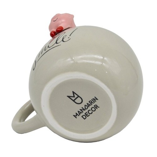 Кружка Mandarin Decor Хрюша D21C210368-400G (серый)