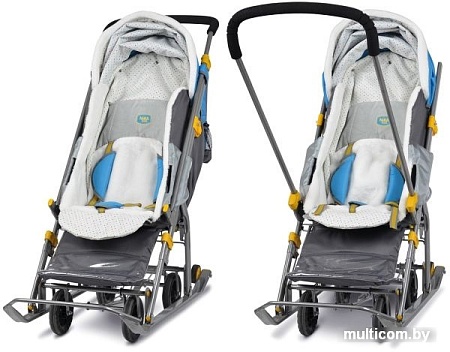 Санки-коляска Nika НД7-2 (голубой)