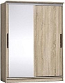Шкаф-купе Глазов Strike 1600 ЛДСП с зеркалом (дуб сонома)